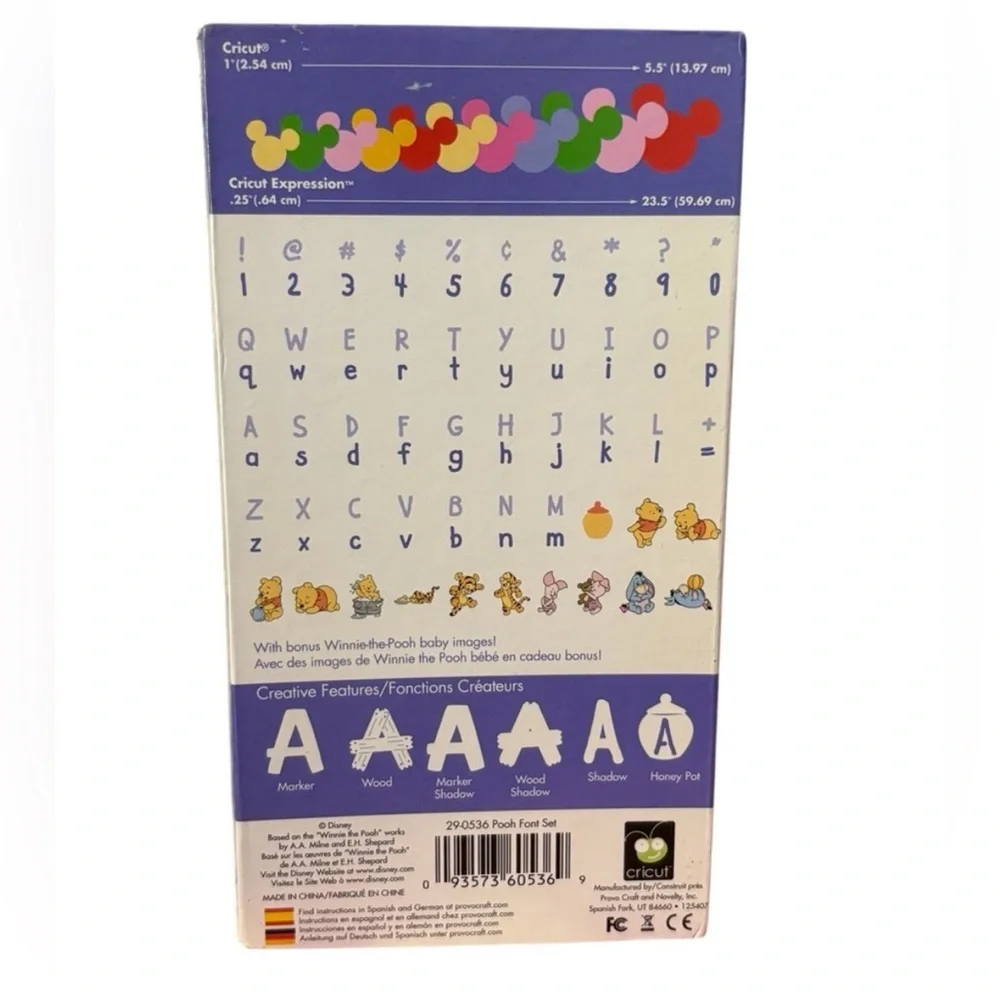 Disney Pooh Font Set in Blue and Gray